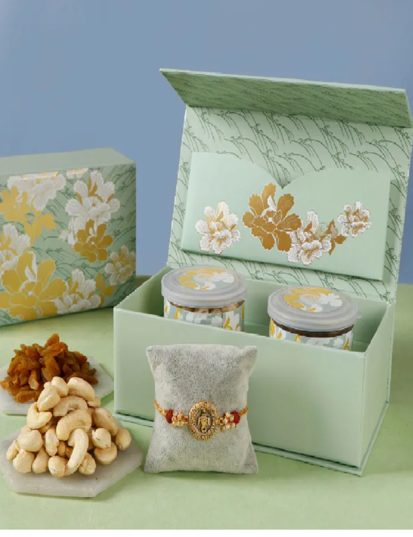 Rakhi with Dry Fruit Gift Box Hamper