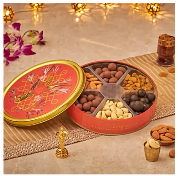 Festive Nutty Treat Tin Box